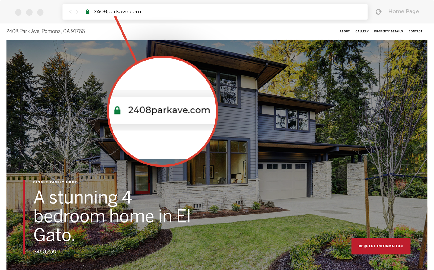 Custom domain to better market your listing